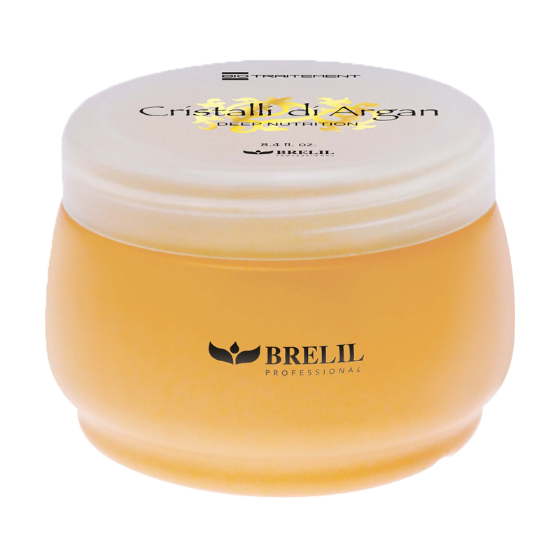 Маска для глибокого відновлення волосся Brelil Bio Traitement Cristalli d'Argan Mask Deep Nutrition з олією арганії та алое вера, 250 мл